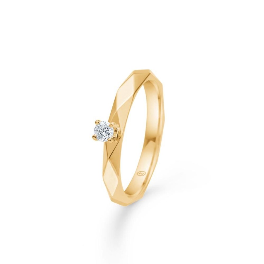 Jewellery Mads Z | Romeo & Juliet Ring In 14 Ct. Gold With Diamond