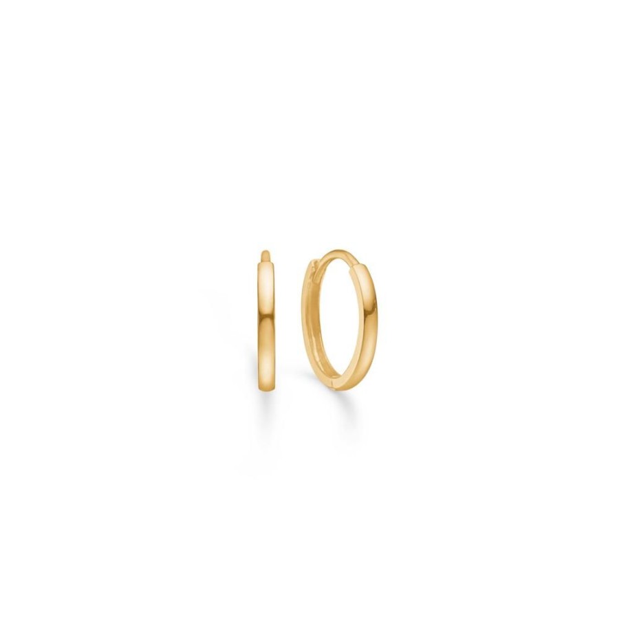 Jewellery Mads Z | 14 Ct. Gold Folded Hoop 12 Mm