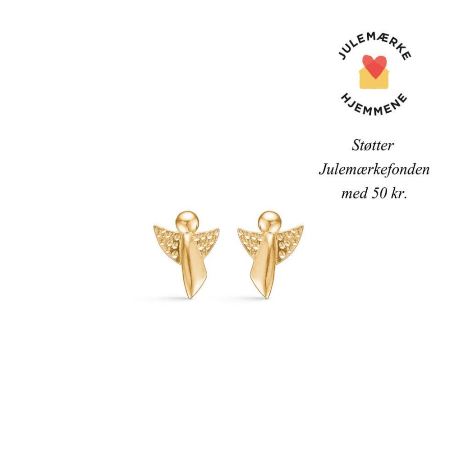 Jewellery Mads Z | Me & My Angel Gold Plated Silver Earrings