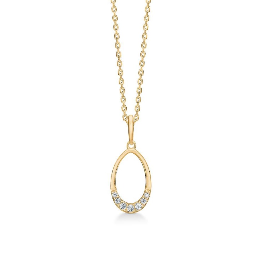 Jewellery Mads Z | Destiny Pendant In 8 Ct. Gold With Zirconia