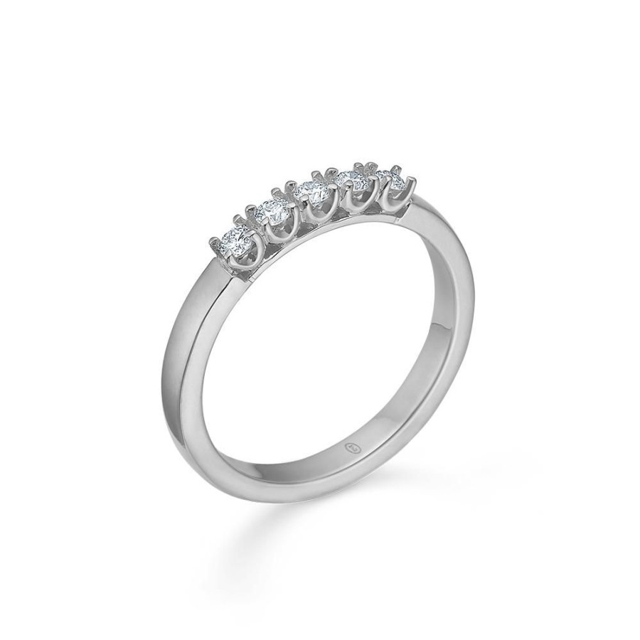 Jewellery Mads Z | Crown Alliance 14 Ct. White Gold W. 0,20 Ct.