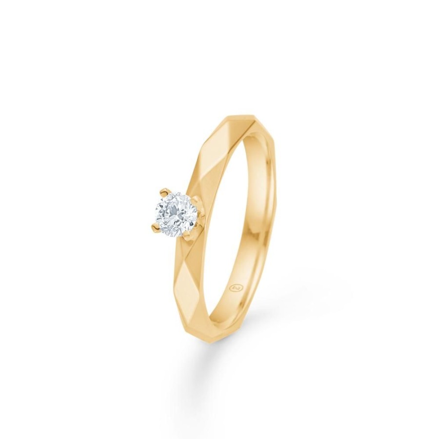 Jewellery Mads Z | Romeo & Juliet Ring In 14 Ct. Gold With Diamond