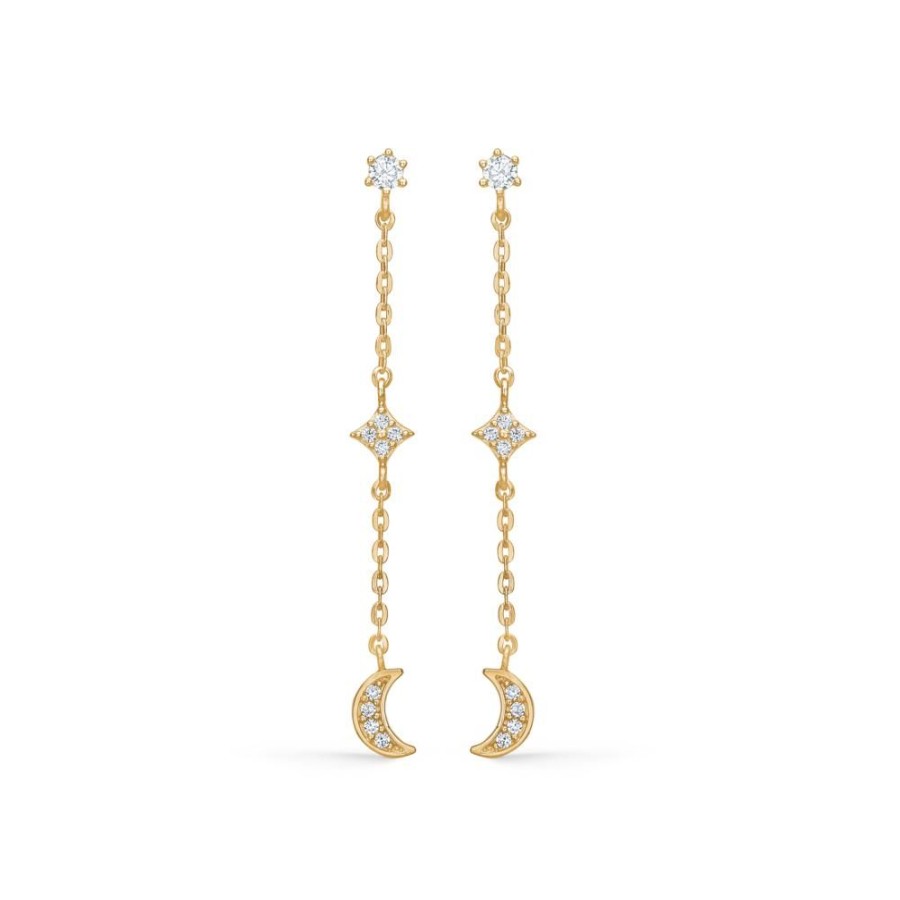 Jewellery Mads Z | Moon Child Earrings In 8 Kt. Gold