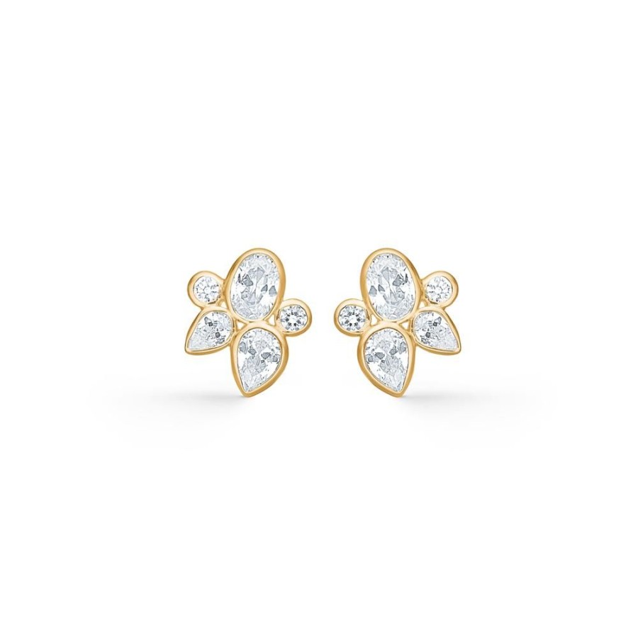 Jewellery Mads Z | Luisa Earrings In 8 Ct. Gold With Zirconia