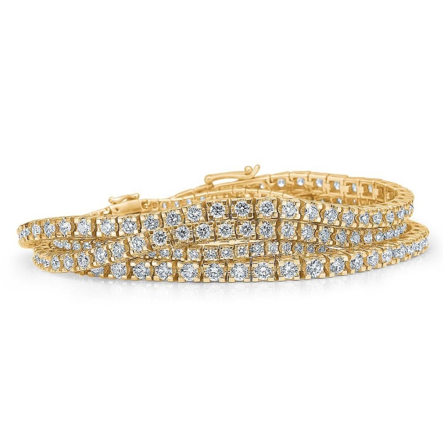 Jewellery Mads Z | Tennis Bracelet In 14 Ct. Gold With 4,00 Ct. Diamonds