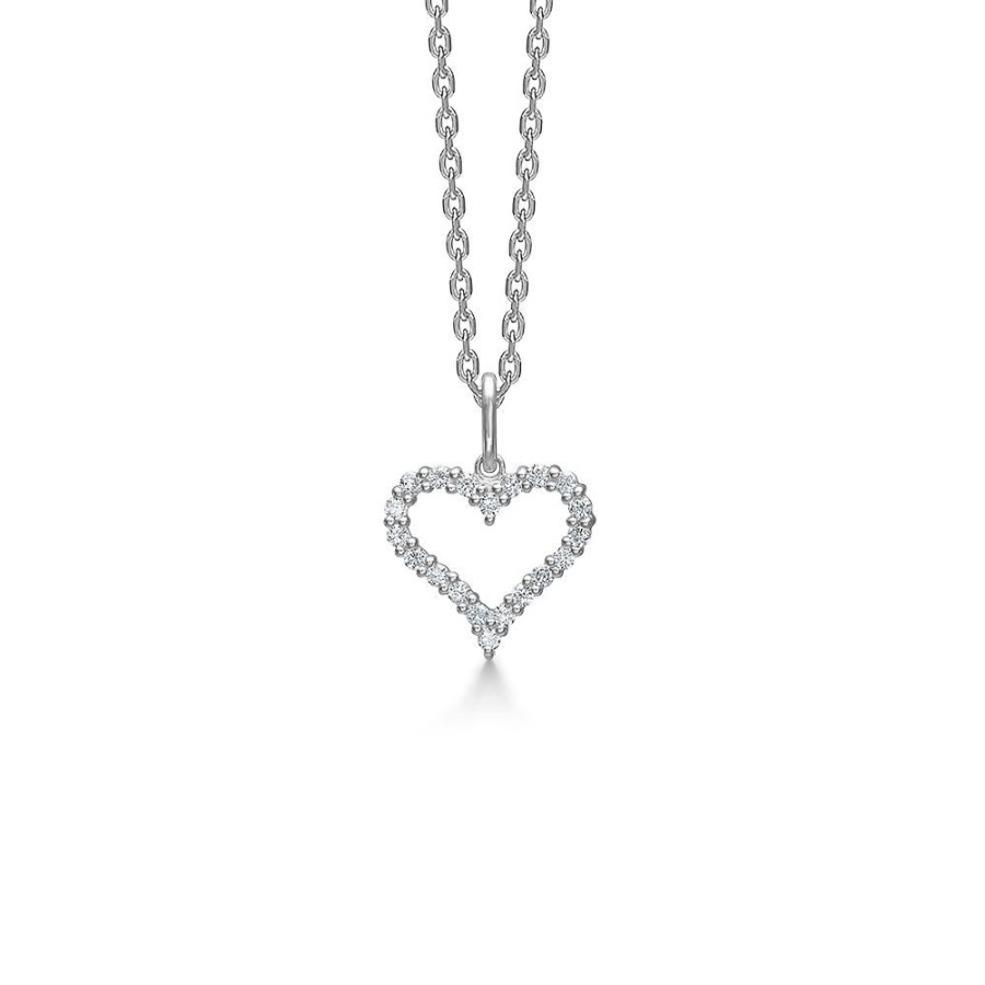 Jewellery Mads Z | Tender Heart Pendant 14 Ct. White Gold