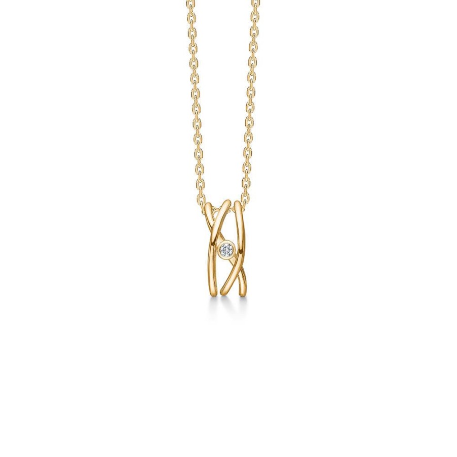 Jewellery Mads Z | Diamond Nest Pendant 14 Ct. Gold