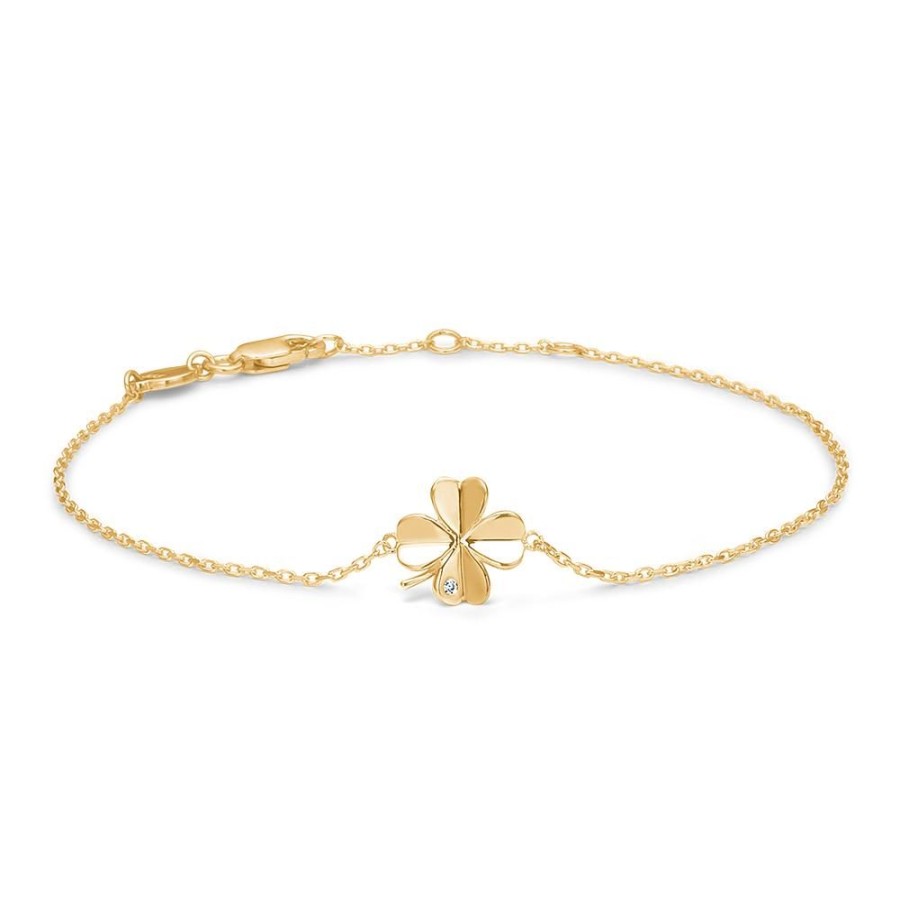 Jewellery Mads Z | Clover Bracelet 8 Ct. Gold