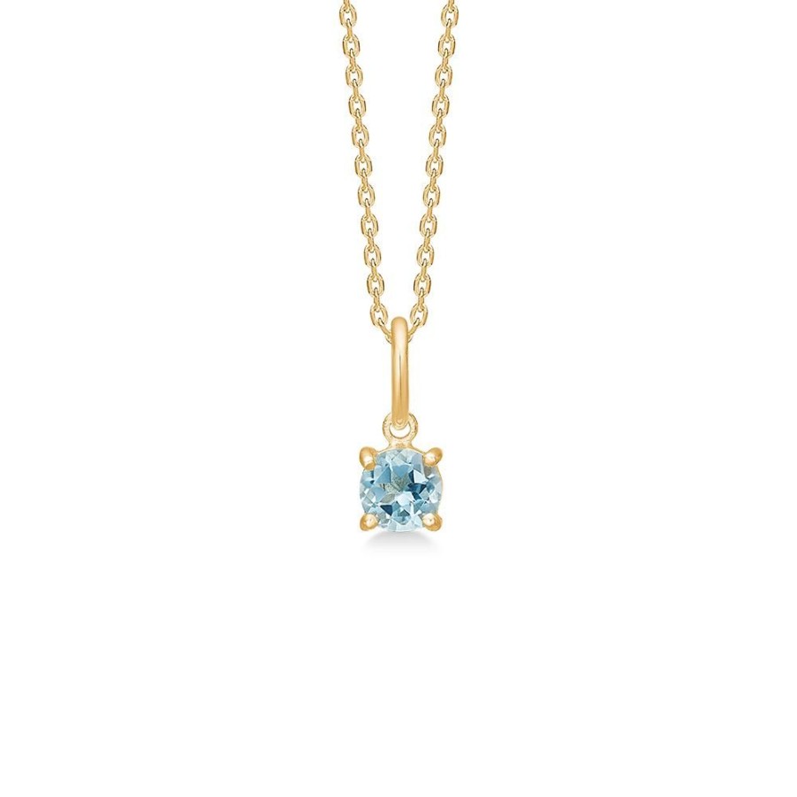 Jewellery Mads Z | Aria Pendant In 8 Ct. Gold With Blue Topaz