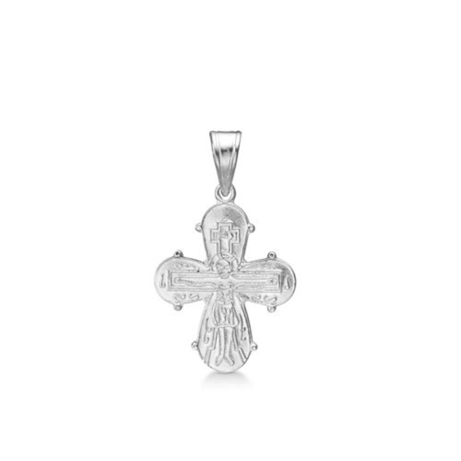 Jewellery Mads Z | Silver Dagmar Cross Db. Engravered, 19 Mm