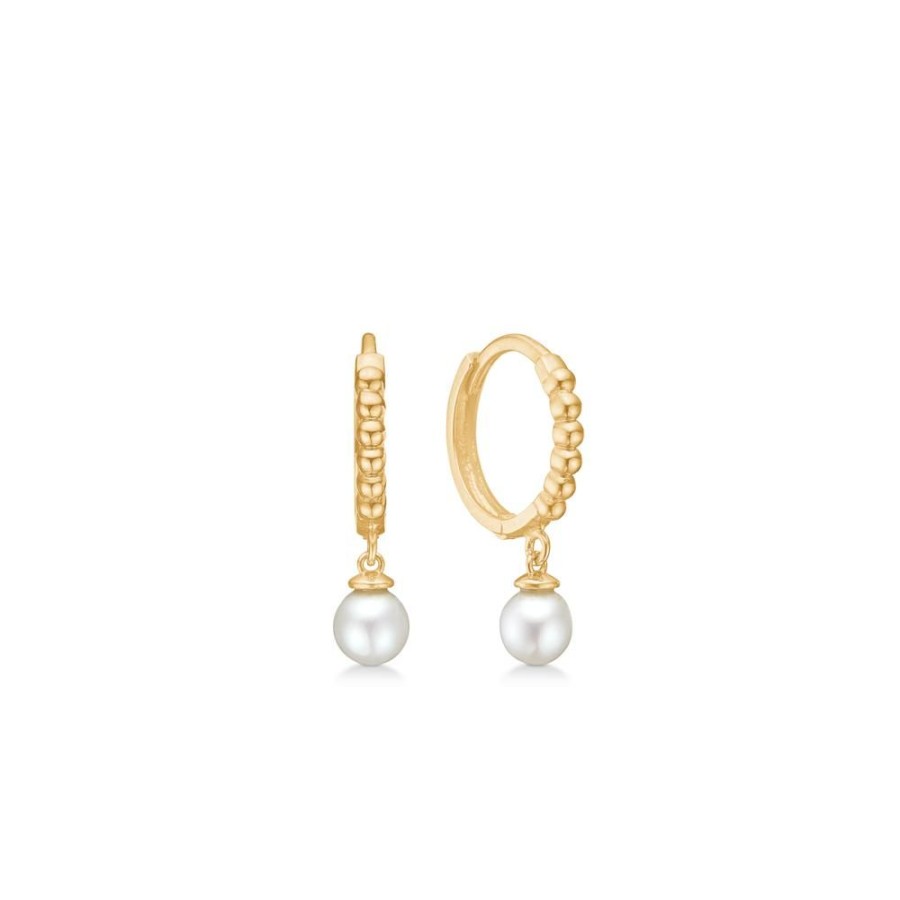 Jewellery Mads Z | Sally Earrings In 8 Ct. Gold With Cultured Pearls