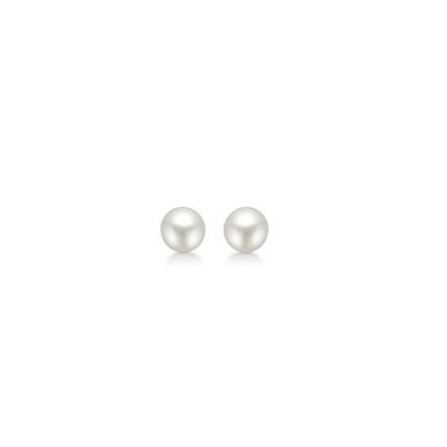 Jewellery Mads Z | 9 Kt. Gold Earrings W. 4 Mm Pearl