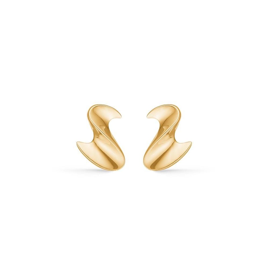 Jewellery Mads Z | Big Wave Earrings In 14 Ct. Gold