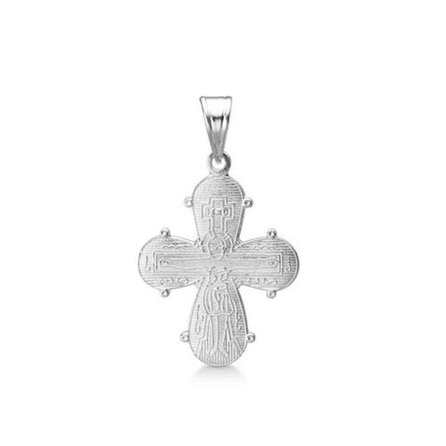 Jewellery Mads Z | Silver Dagmar Cross Db. Engravered, 21 Mm