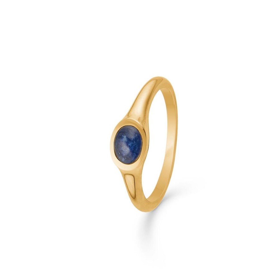 Jewellery Mads Z | Cabochon 14 Ct. Gold Ring W. Sapphire