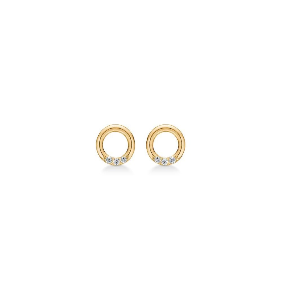 Jewellery Mads Z | Pixie Earrings In 8 Ct. Gold With Zirconia