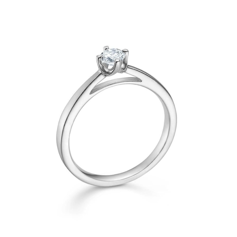 Jewellery Mads Z | Crown Ring 14 Ct. White Gold W. 0,24 Ct.