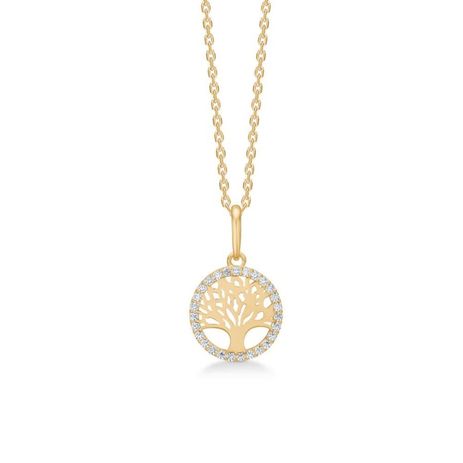 Jewellery Mads Z | Tree Of Life Pendant In 8 Kt. Gold