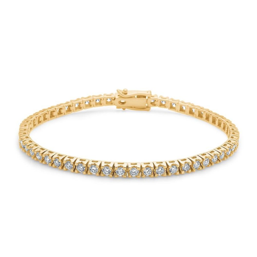 Jewellery Mads Z | Tennis Bracelet In 14 Ct. Gold With 2,50 Ct. Diamonds