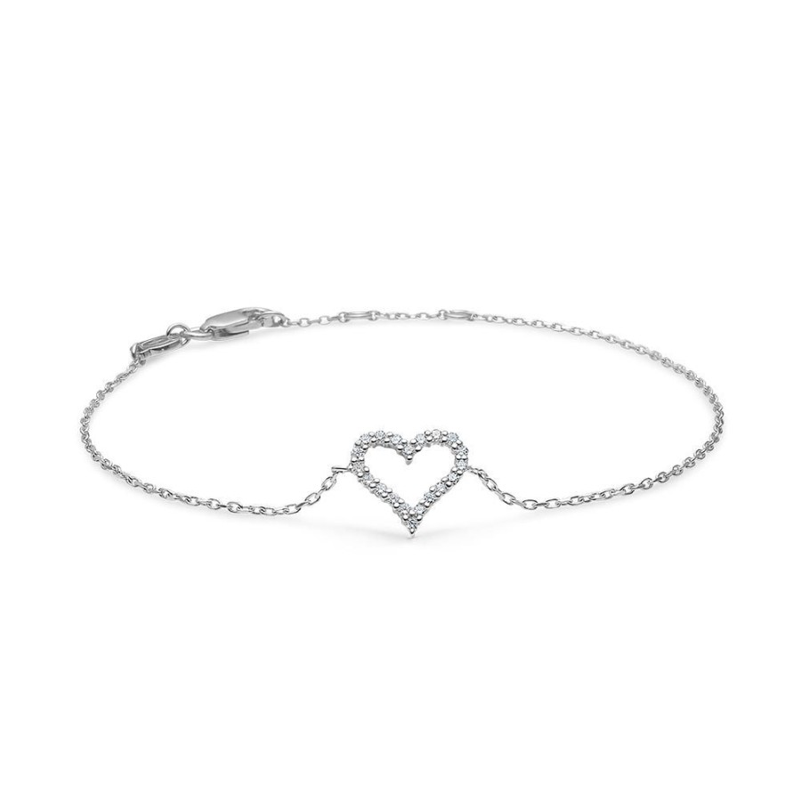 Jewellery Mads Z | Tender Heart Bracelet 14 Ct. White Gold