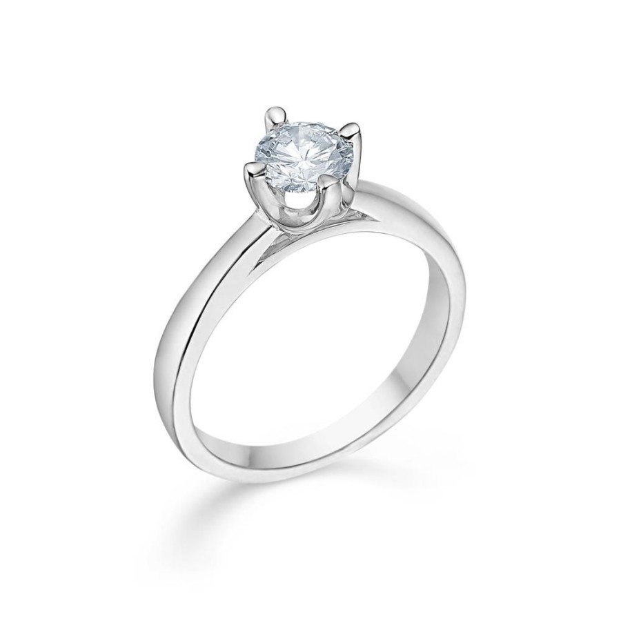 Jewellery Mads Z | Crown Ring 14 Ct. White Gold W. 0,75 Ct. Diamond