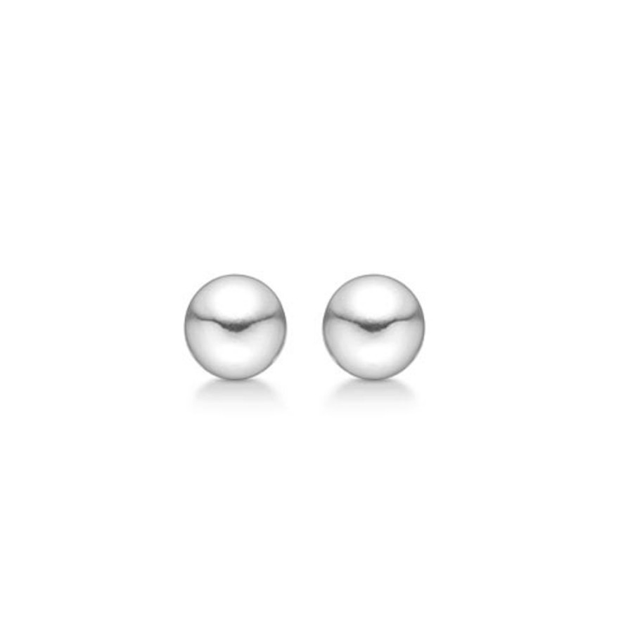 Jewellery Mads Z | Silver Earrings Ball 5 Mm