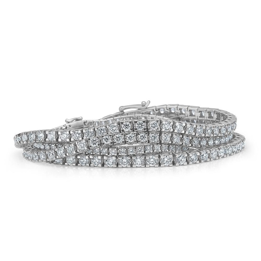 Jewellery Mads Z | Tennis Bracelet In 14 Ct. White Gold With 4.00 Ct. Diamonds