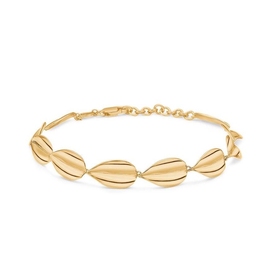 Jewellery Mads Z | Folding Drop Bracelet In 14 Ct. Gold