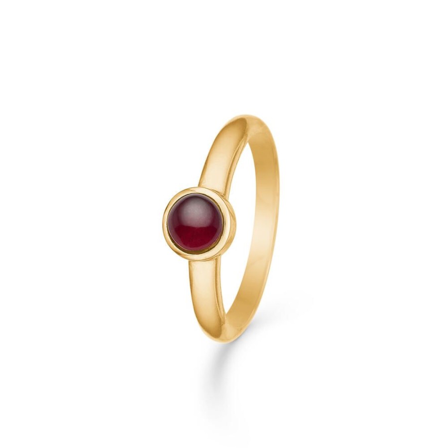 Jewellery Mads Z | Cabochon 14 Ct. Gold Ring W. Ruby