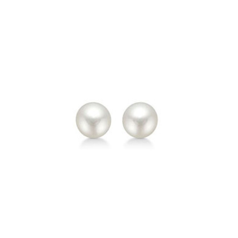 Jewellery Mads Z | Silver Earrings W. 6 Mm Pearl