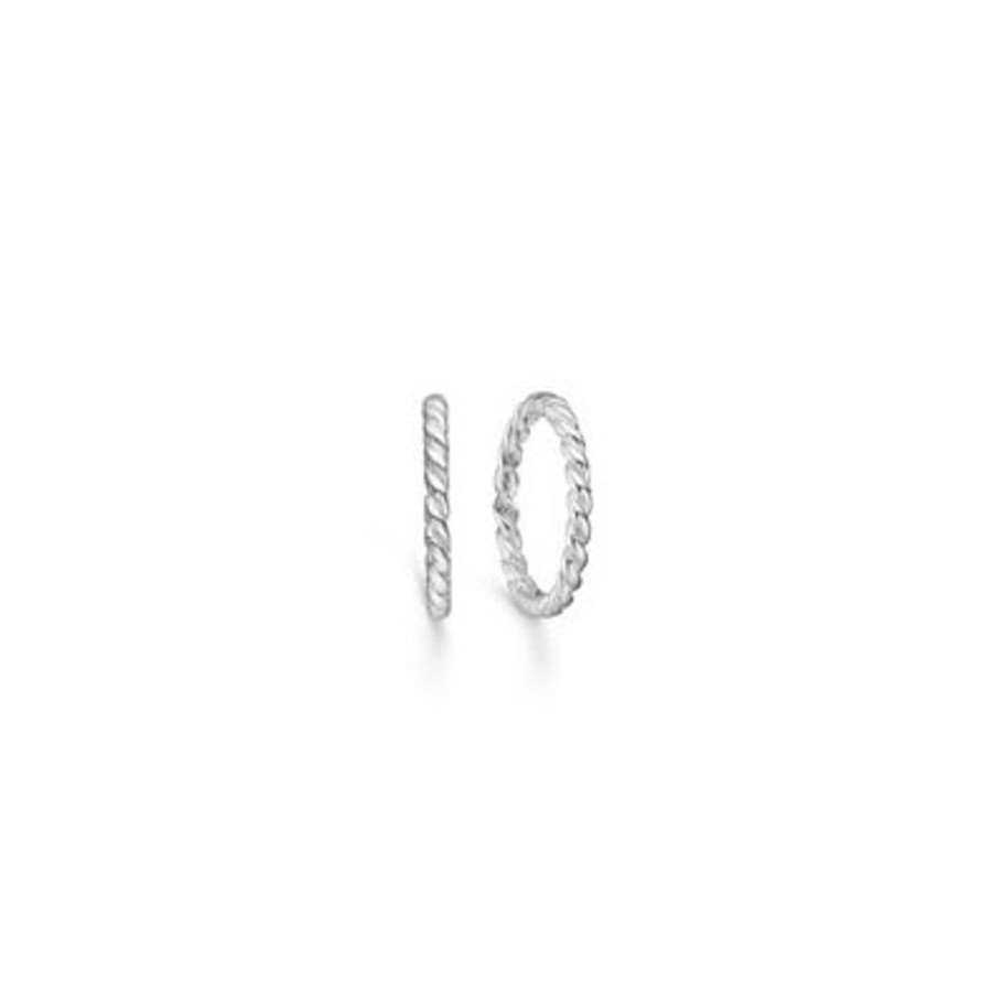 Jewellery Mads Z | Silver Hoops Twisted, 10Mm