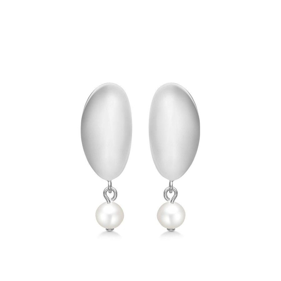 Jewellery Mads Z | Mila Silver Earrings With Cultured Pearl