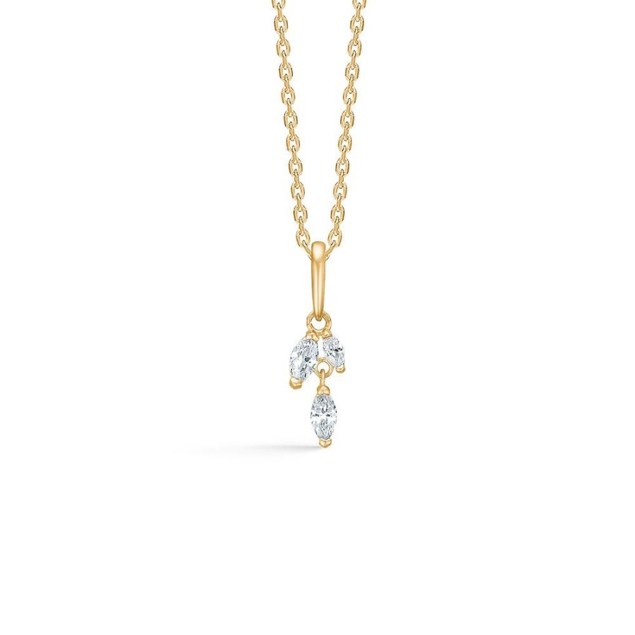 Jewellery Mads Z | Emilia Pendant In 8 Ct. Gold With Zirconia