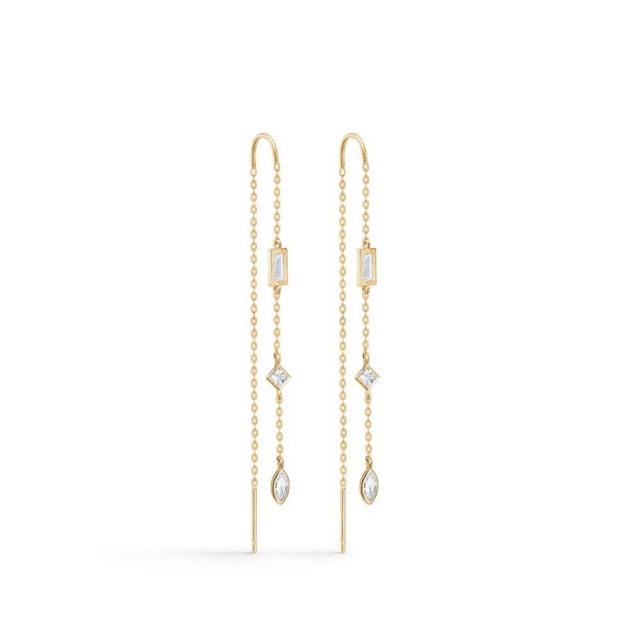 Jewellery Mads Z | Valentina Earrings In 8 Ct. Gold With Zirconia