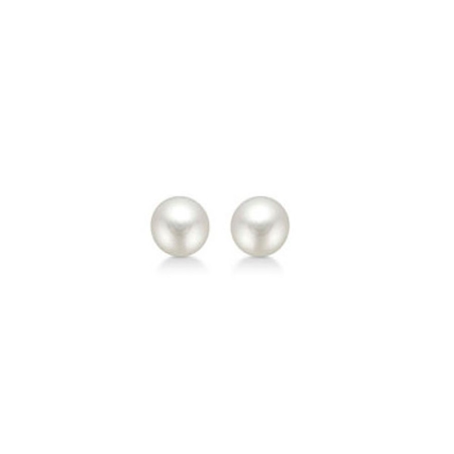 Jewellery Mads Z | Silver Earrings W. 5 Mm Pearl