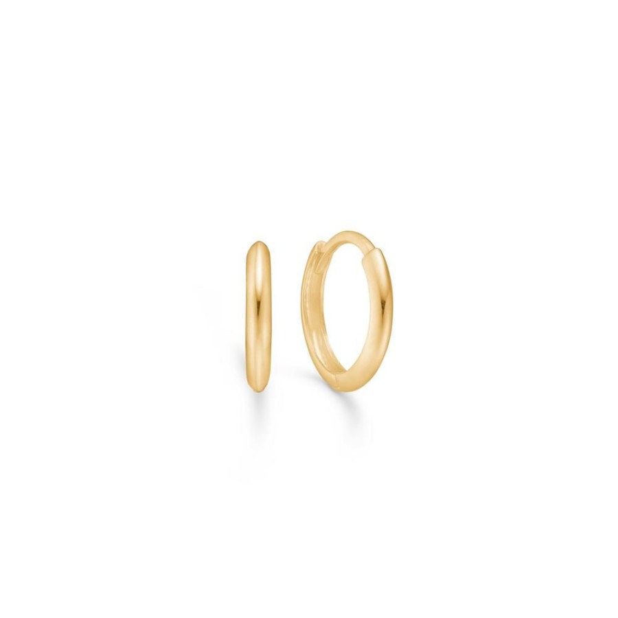 Jewellery Mads Z | 14 Ct. Gold Folded Hoop 14 Mm