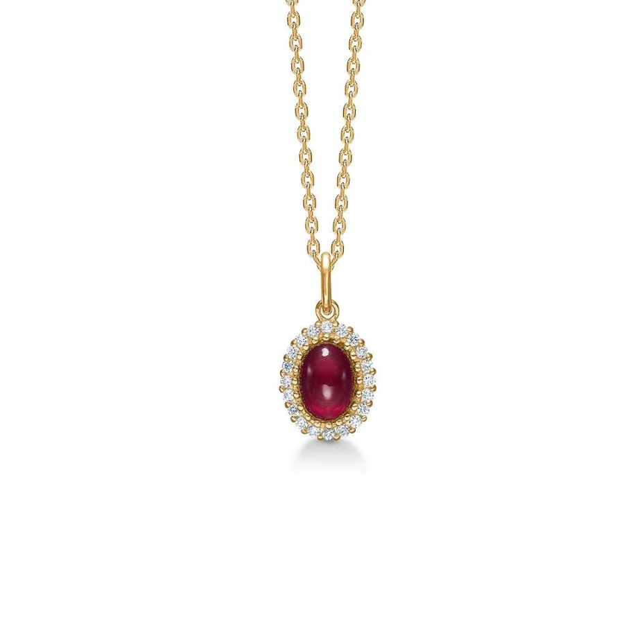 Jewellery Mads Z | Royal Ruby 14 Ct. Gold Pendant W. Ruby