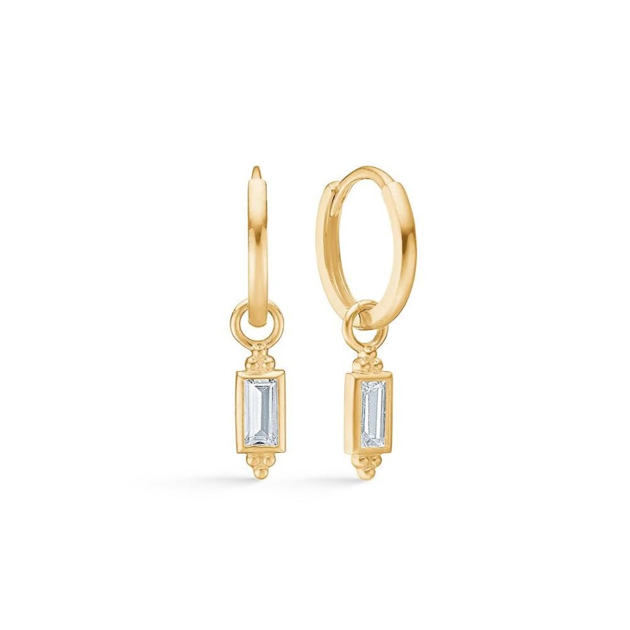 Jewellery Mads Z | Mille Earrings In 8 Ct. Gold With Zirconia