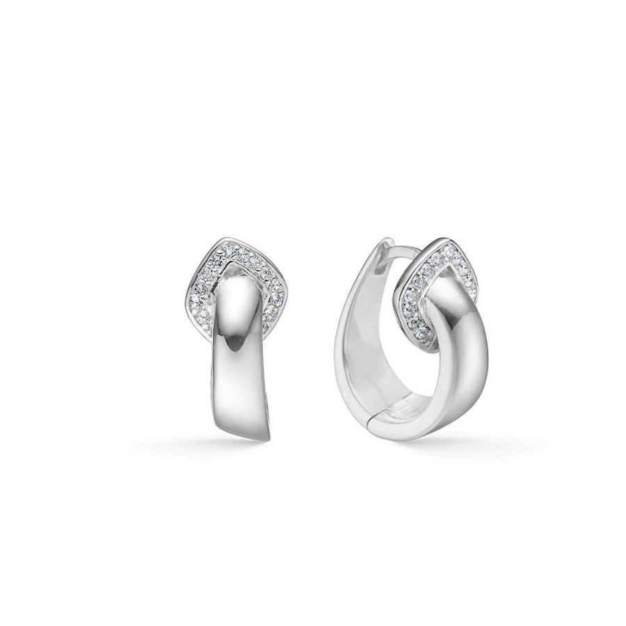 Jewellery Mads Z | Scarlett Silver Earrings With White Topaz