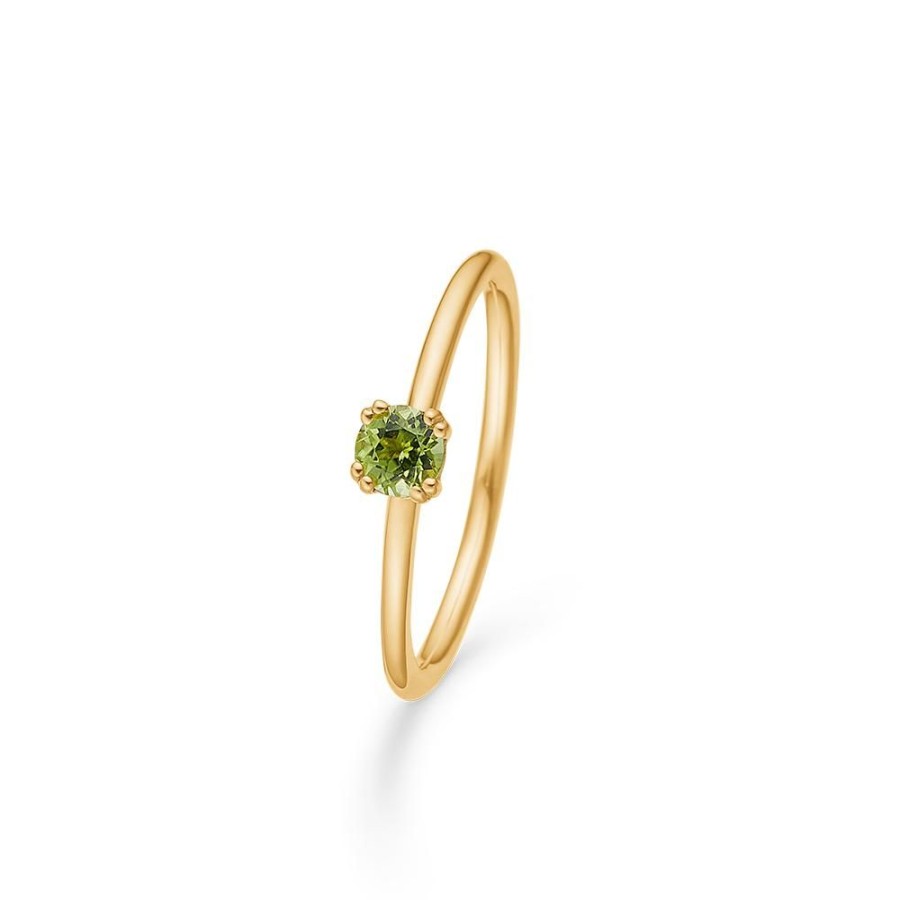 Jewellery Mads Z | Poetry Solitaire Peridot Ring In 14 Kt. Gold With Peridot