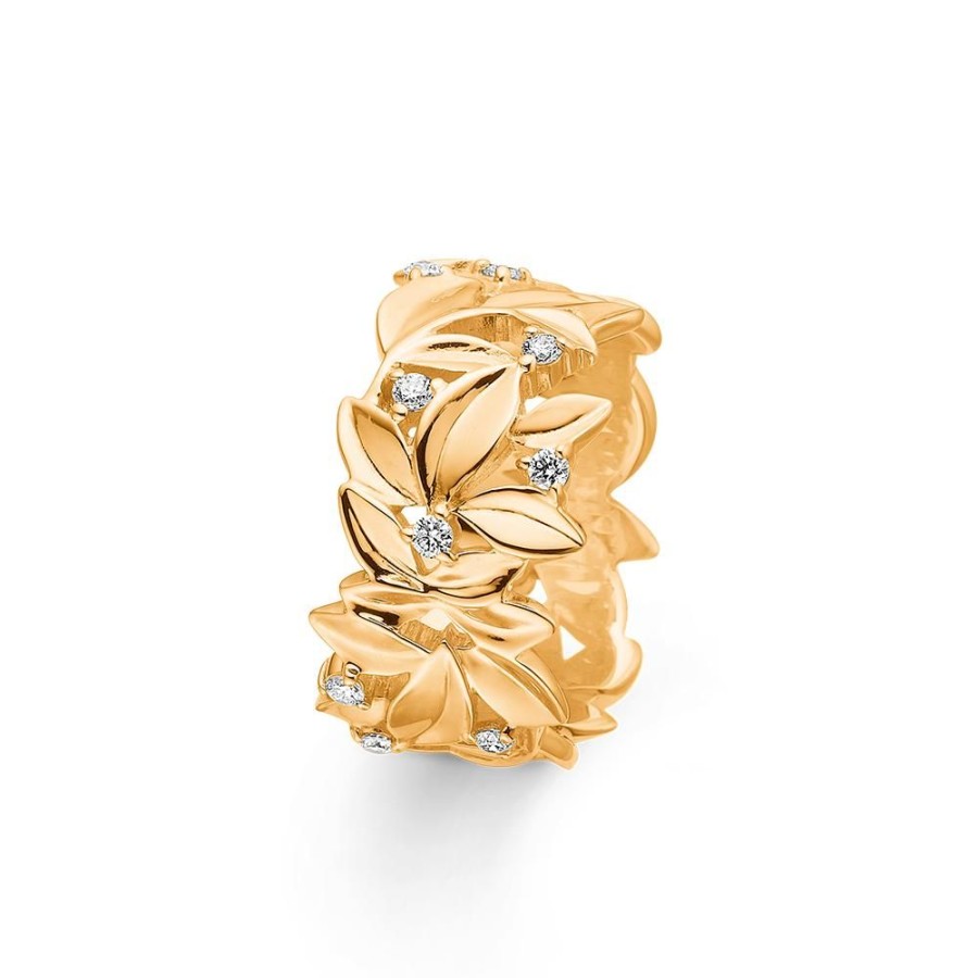 Jewellery Mads Z | Olive Love Ring In 14 Kt. Gold With Diamonds