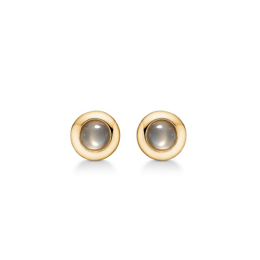 Jewellery Mads Z | Sputnik Earrings In 14 Ct. Gold W. Moonstone