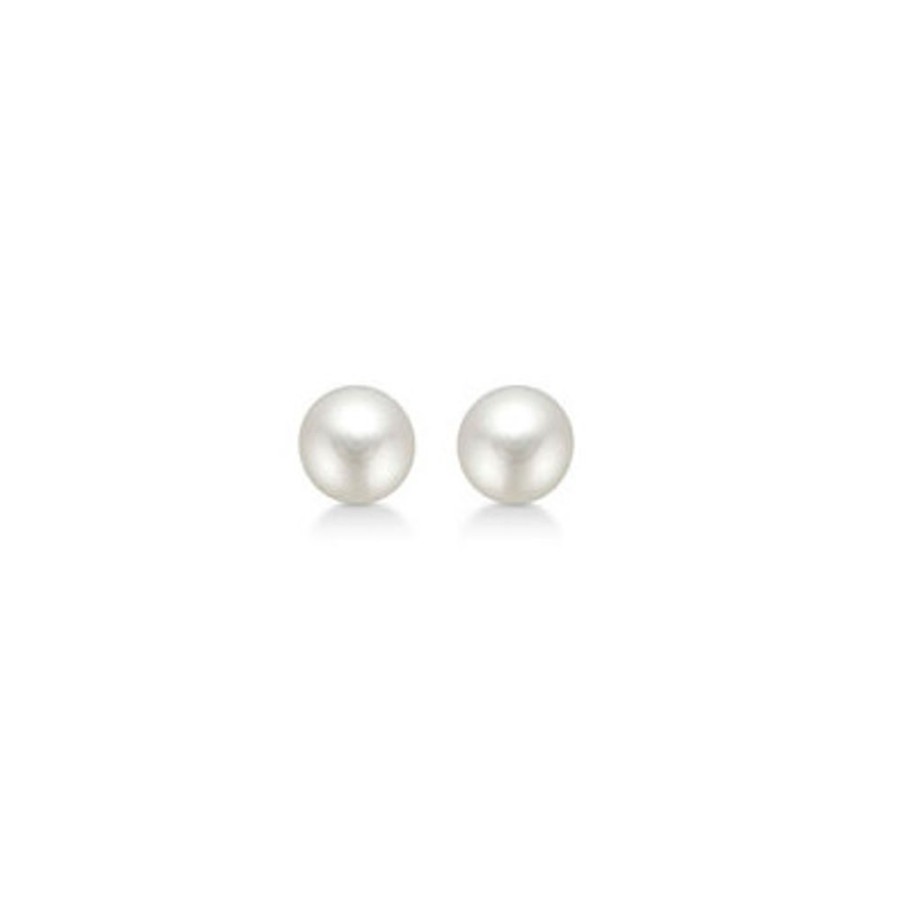 Jewellery Mads Z | 9 Kt. Gold Earrings W. 5 Mm Pearl