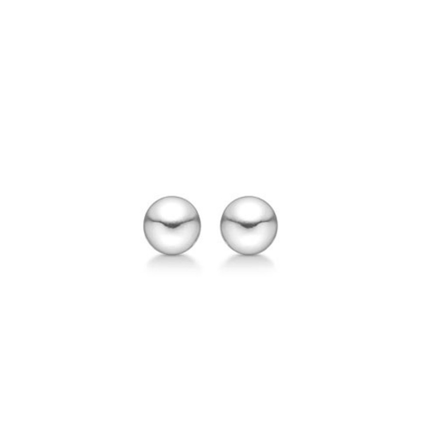 Jewellery Mads Z | Silver Earrings Ball 4 Mm