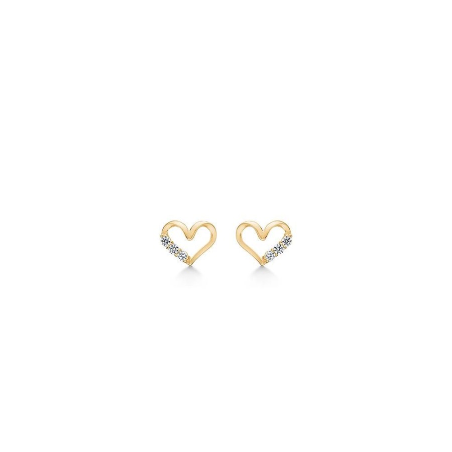 Jewellery Mads Z | Pixie Earrings In 8 Ct. Gold With Zirconia