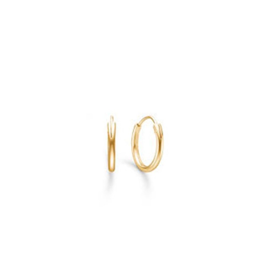 Jewellery Mads Z | Silver Gold Plated Hoops 12 Mm