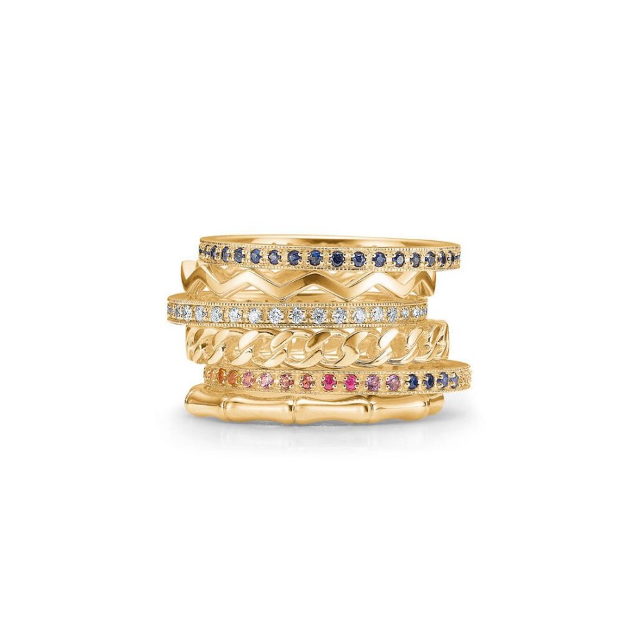 Jewellery Mads Z | Poetry Ring In Ring 14 Ct. Gold W. Sappfires