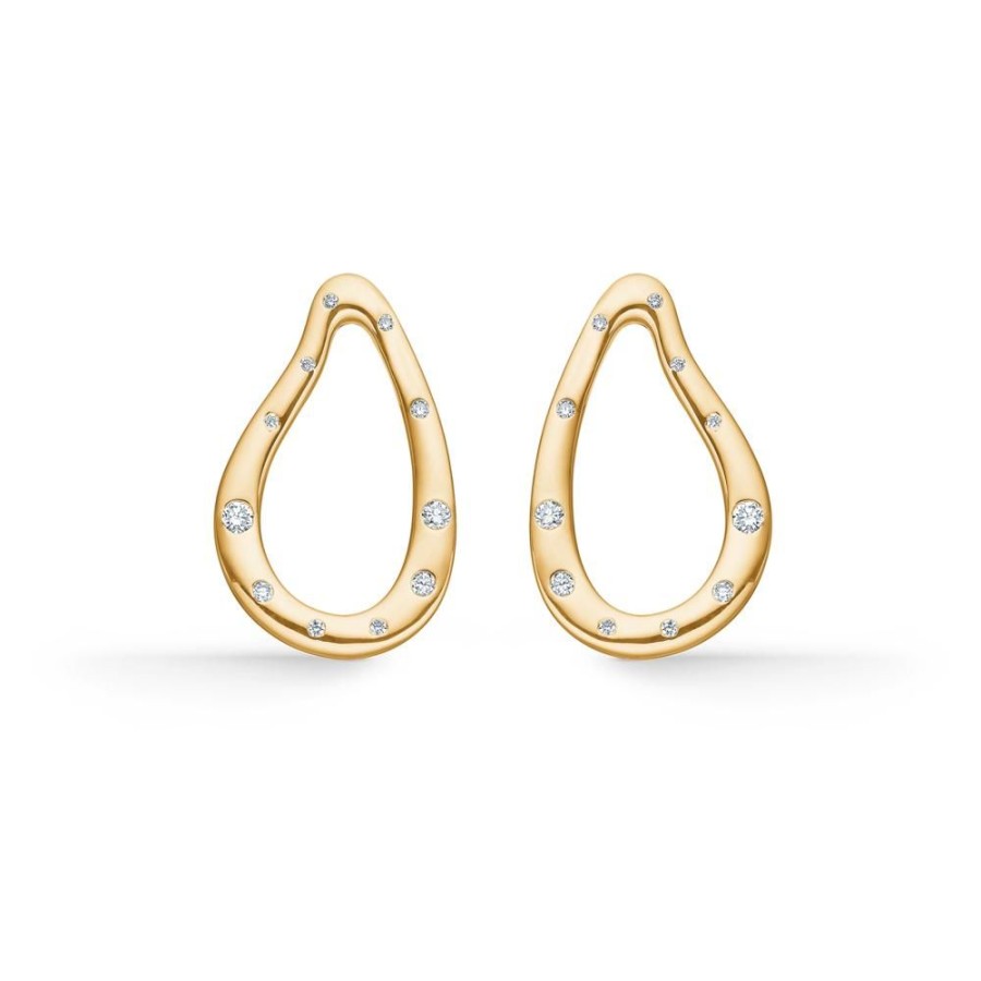 Jewellery Mads Z | Athena Earrings In 14 Ct. Gold With Diamonds