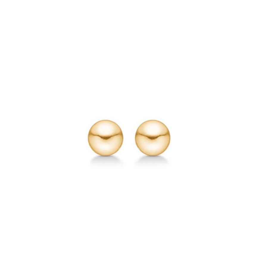 Jewellery Mads Z | 9 Kt. Gold Ball Earrings 4 Mm