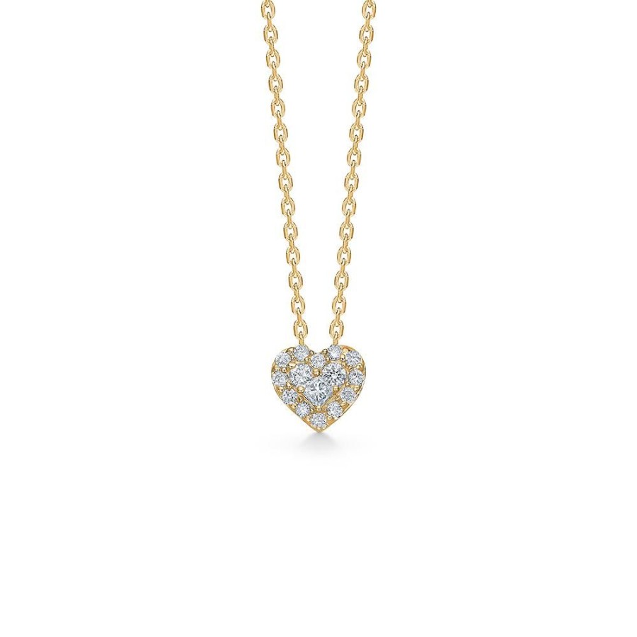 Jewellery Mads Z | Fidelity Pendant In 14 Ct. Gold With Diamonds